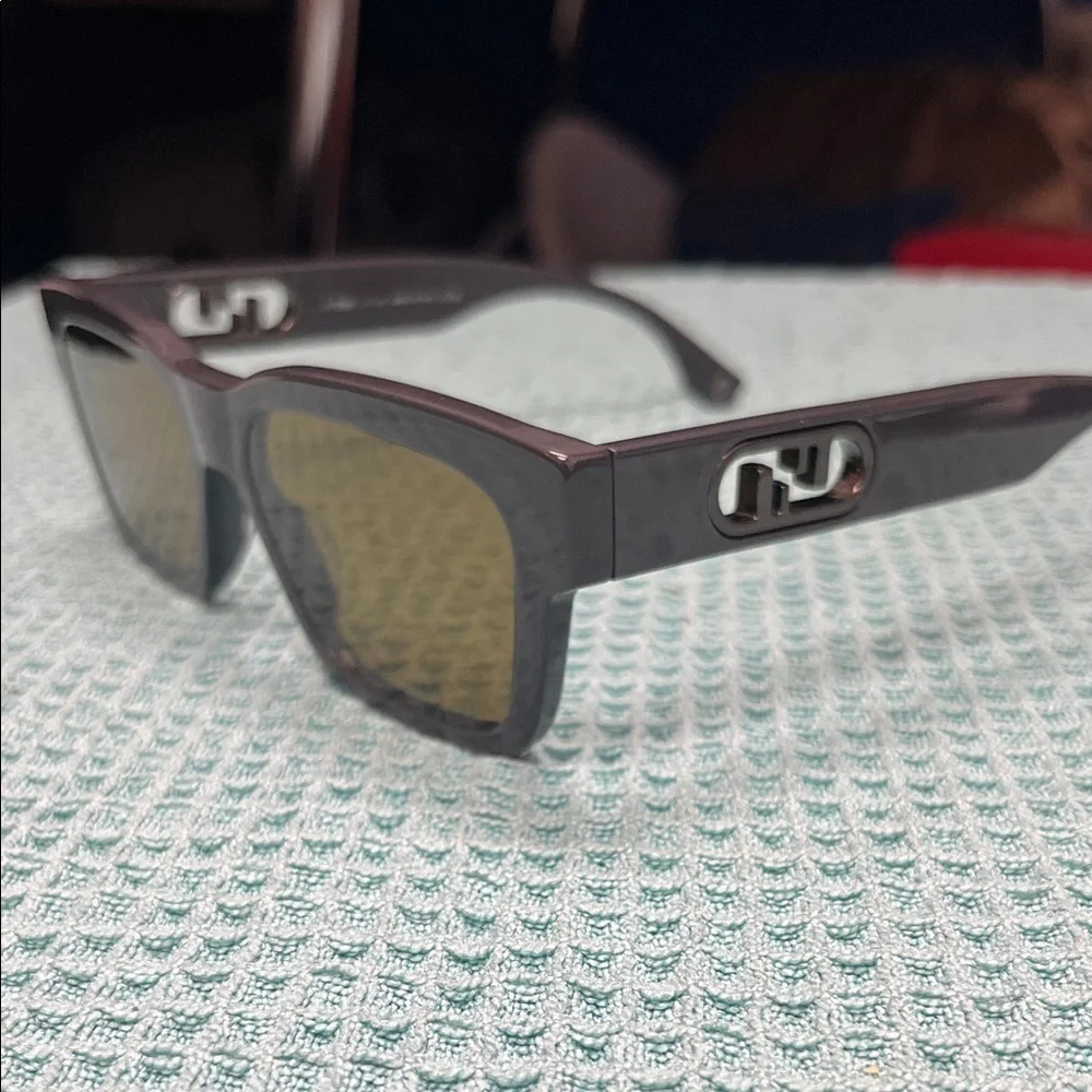 Fendi O’lock Gray Sunglasses with Brown Lenses